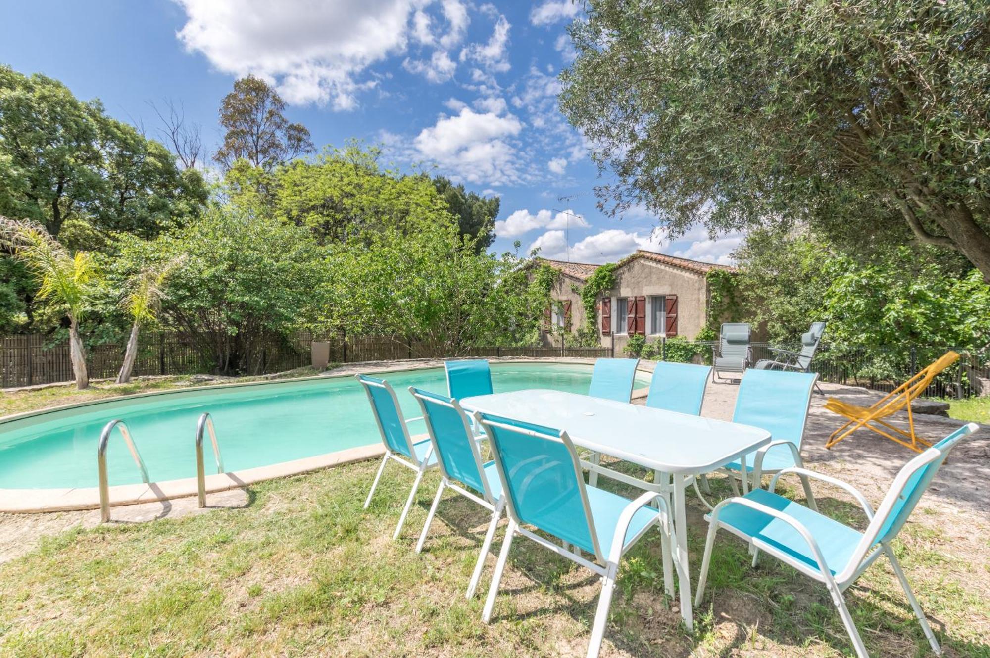 Maison Avec Piscine Location De Vacances Ferme Pedagogique Du Dolmen Le Pouget Dış mekan fotoğraf